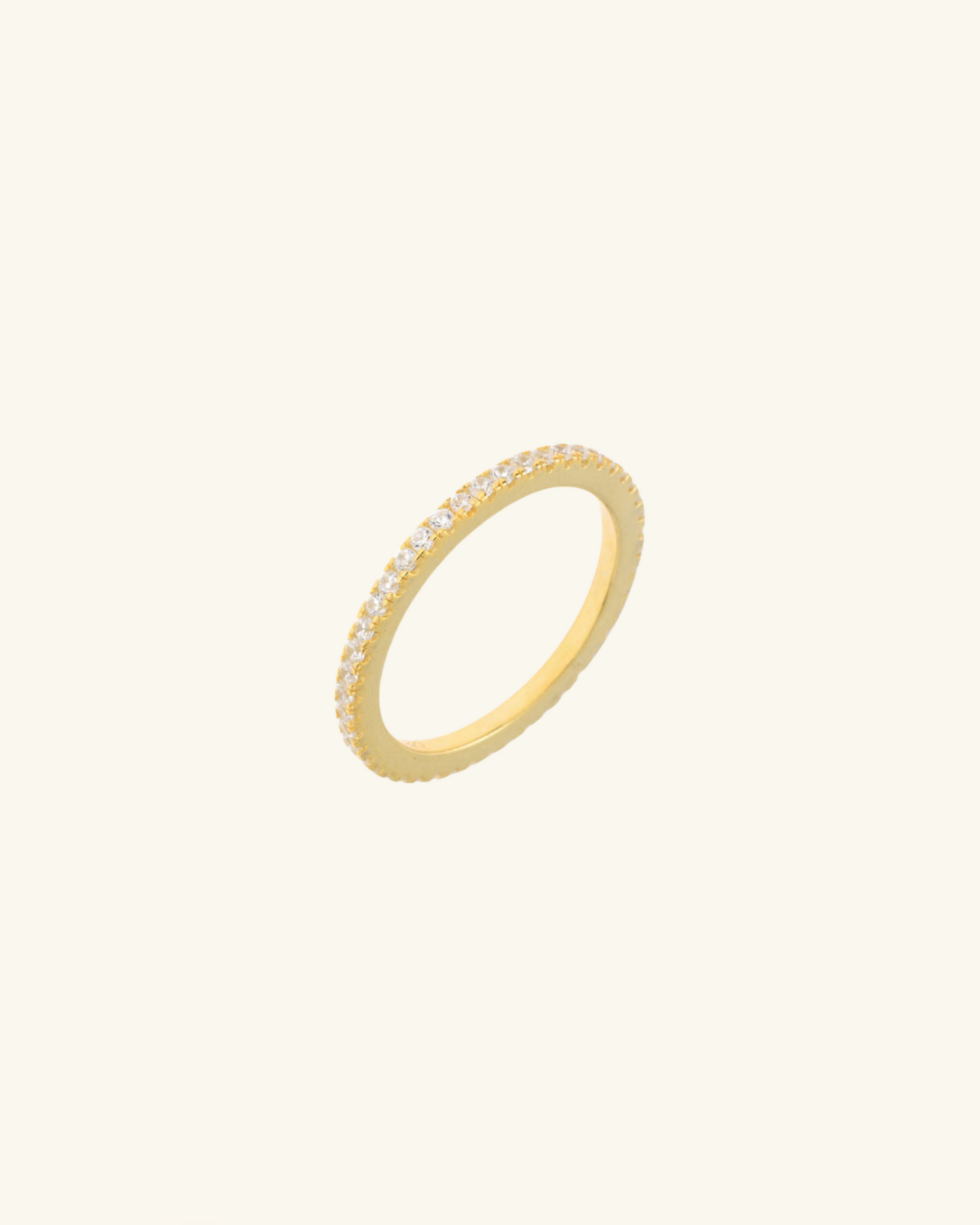 Anillo Alianza Circonita Dorado