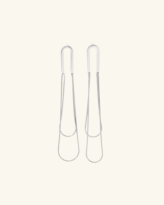 Pendientes Clip Plata