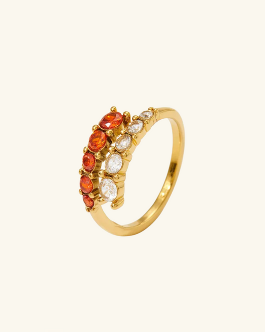 Anillo Brillos Naranja