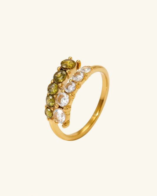 Anillo Brillos Verde