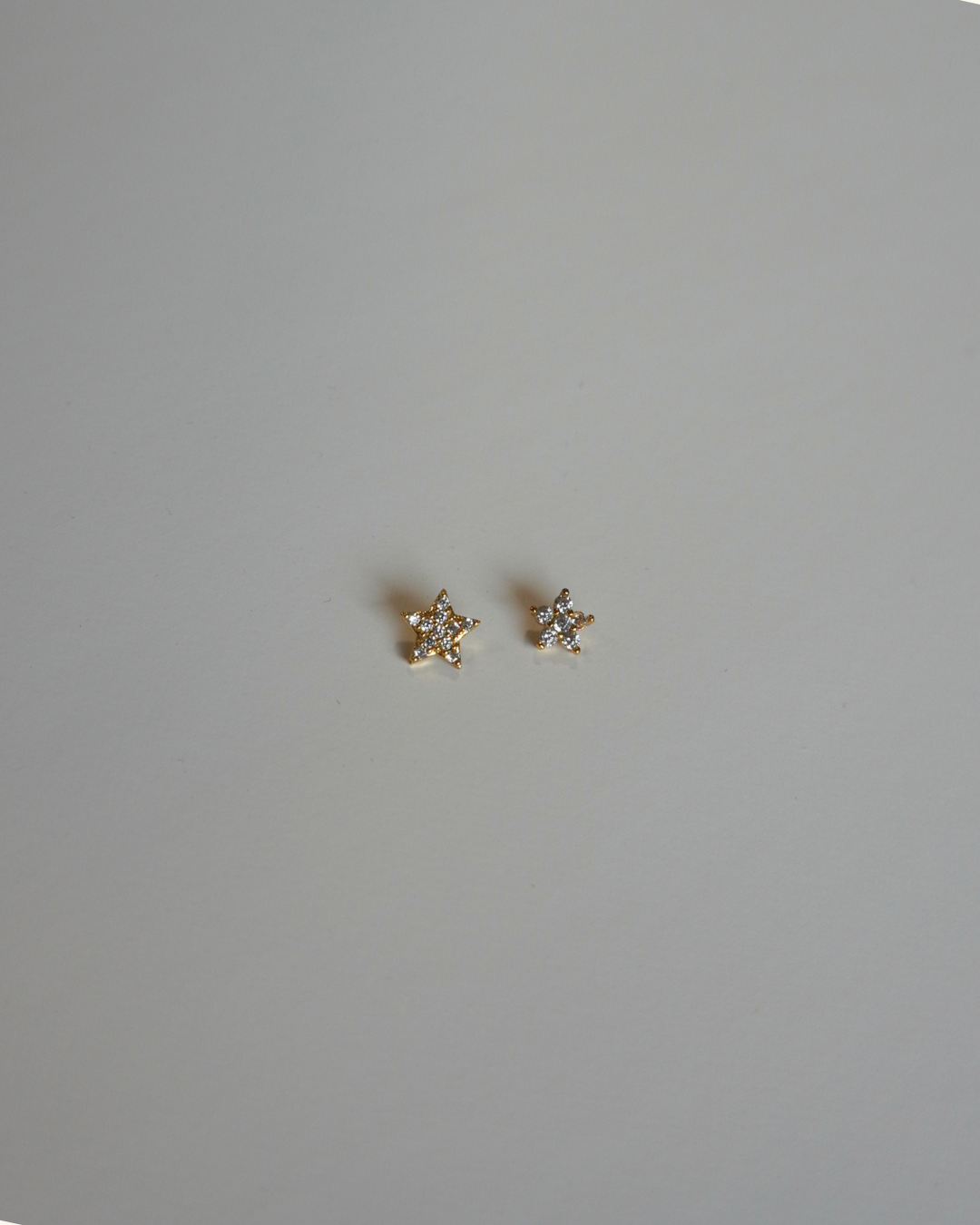 Piercing Estrella Dorada con Circonitas
